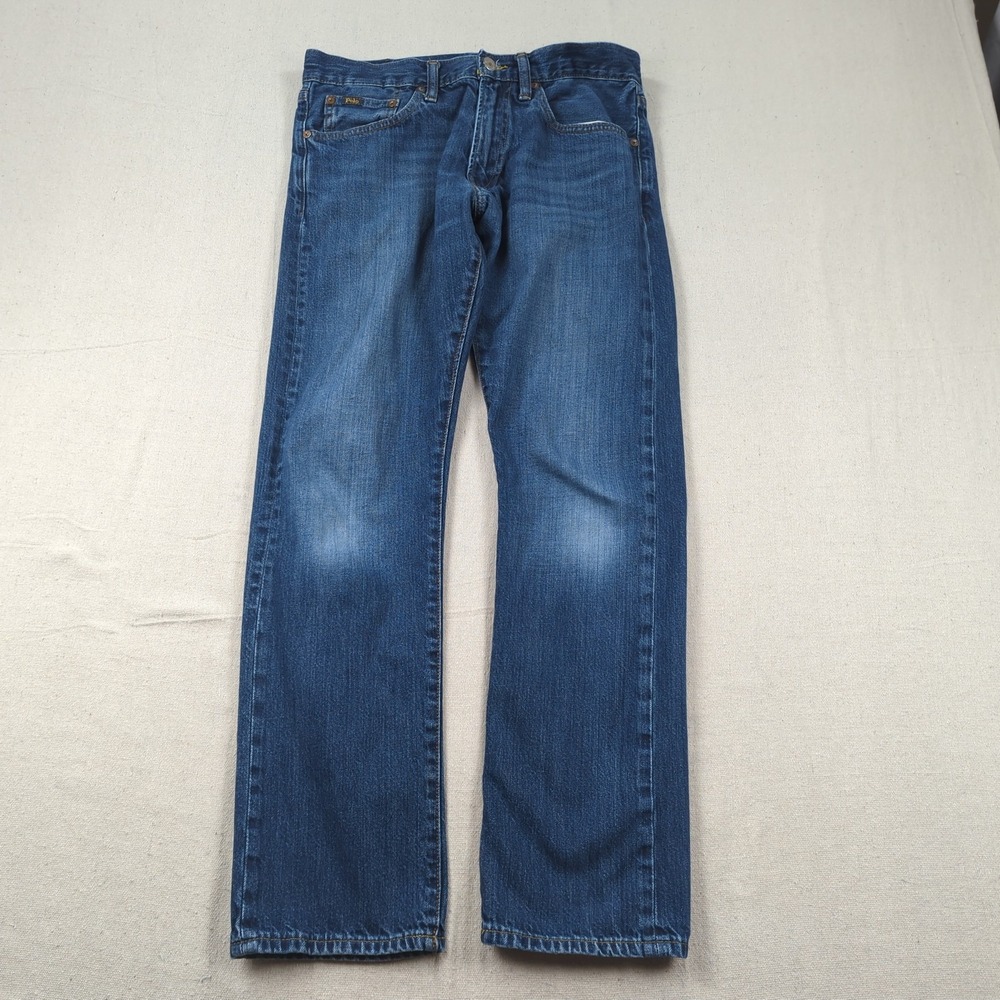 Polo Ralph Lauren Jeans Mens 30x30 Blue Varick Slim Straight Preppy Casual